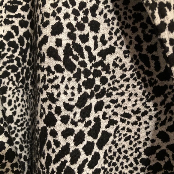 RAFAELLA Animal Print Black Open Cardigan 1X - Picture 2 of 3